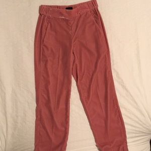 -J Crew- velvet jogger pants